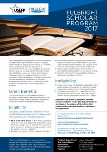 USEFP Fulbright Scholar Program 2017