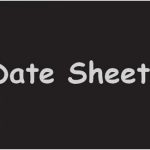 Date Sheet 2022