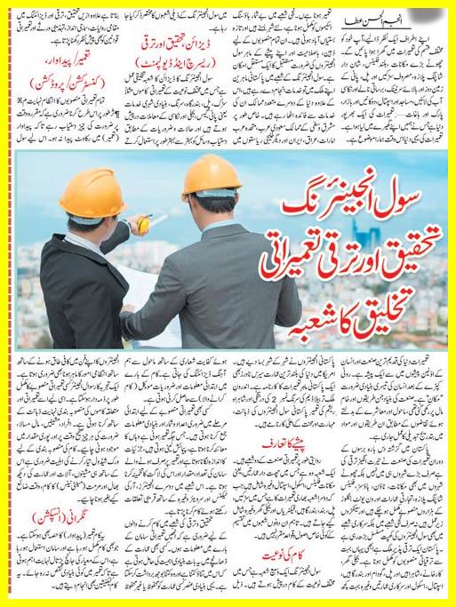 All About Civil Engineering in Urdu & English, Intro, Career, Scope, Types