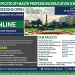 University of Lahore Admission 2022 in Certificate of Health Professions Education