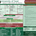 University of Swat KPK BS Admission 2020, Form & Scholarships