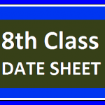 PEC 8th Class Date Sheet 2020