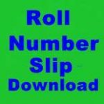 Roll Number Slip 2020