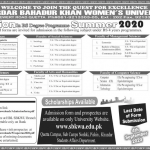 Sardar Bahadur Khan Women University Undergraduate Admission 2020-BS Programs