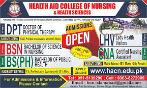 Health Aid College of Nursing & Health Sciences Islamabad Admission 2021