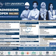 City University Peshawar Admission 2022 Schedule, Apply Online