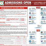 Admission 2022 Guideline for Private Medical & Dental Colleges of KPK